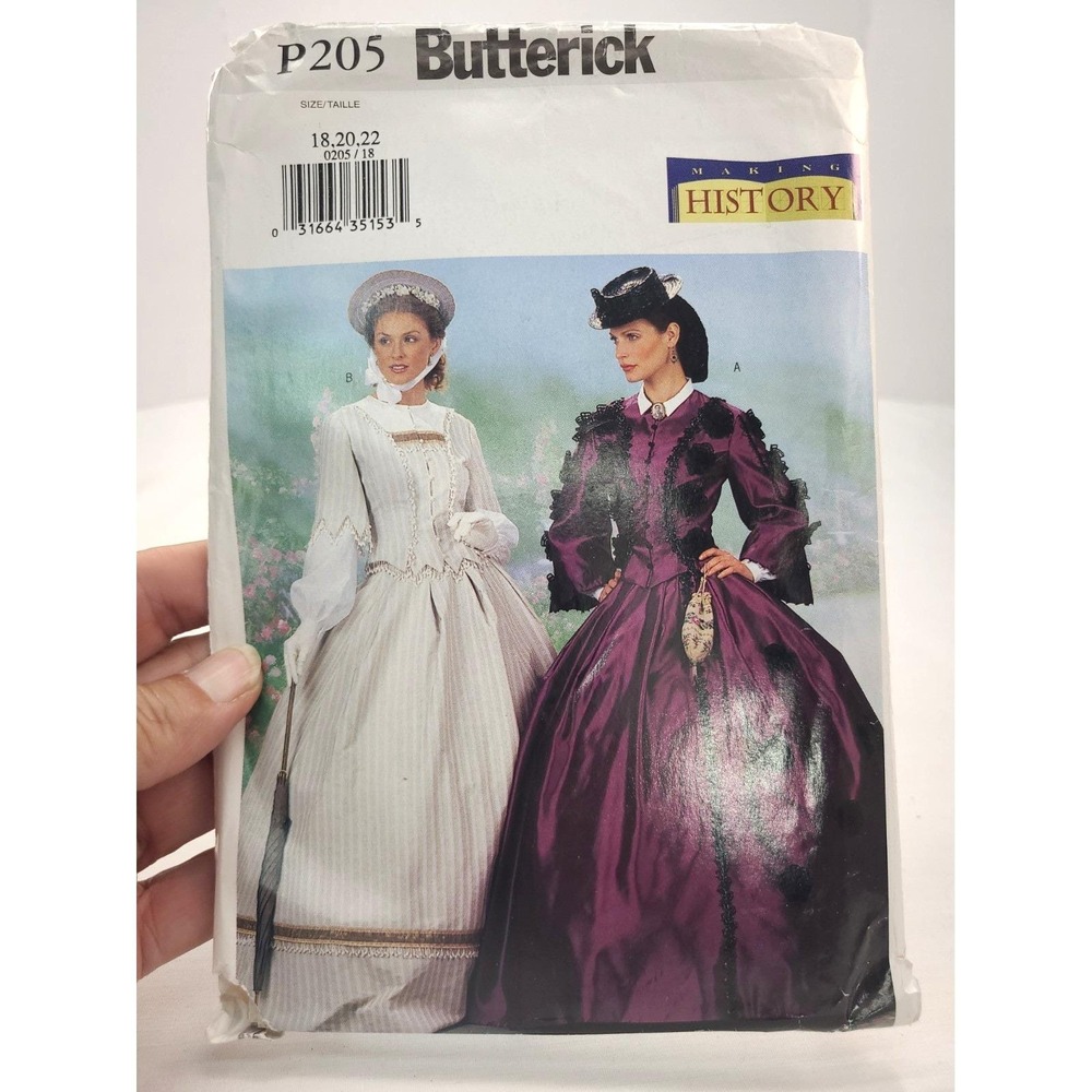 6694 Butterick Pattern Civil War Gone with the Wind Gown P205 UNCUT Sz 18, 20,22